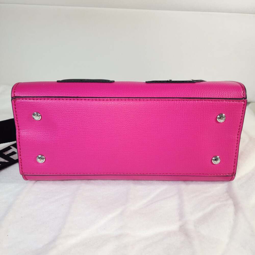 Karl Lagerfeld Paris Maybelle Choupette Satchel Fuchsia Crossbody  Bag NWOT+ Dus - Picture 3 of 10